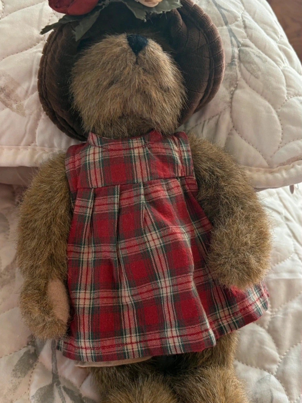Boyds Bears Red Plaid Dress for Plush